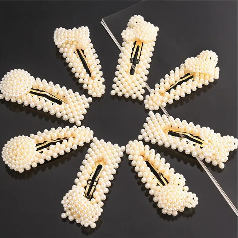 Модные женские элегантные жемчужные заколки для волос из сплава аксессуары