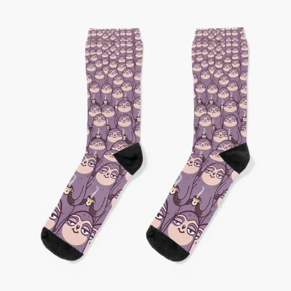 

Sloth Tastic Crew Socks Mens Cotton Comfortable Winter Cartoon Sports Breathable Short Cute Unisex Funny Women Ladies Black