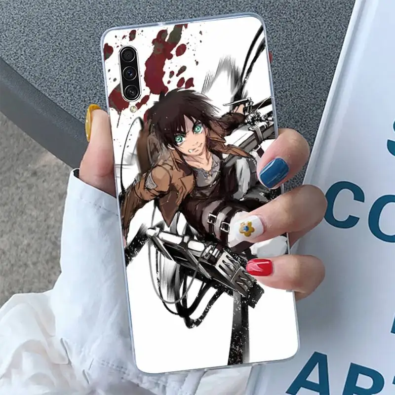 

anime Attack On Titan cool Phone Case Transparent for Samsung A 71 51 21S S 20 fe 10 9 8 plus xiaomi 11 redmi note 9 8 s pro