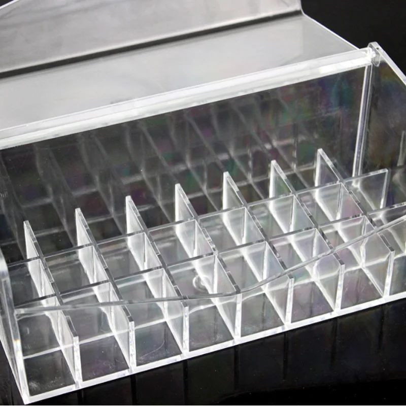 

Plastic Lipstick Organizer Lip Gross Storage Box With Lid Transparent Lipstick Holder Case Dust-Proof Storage Box With Cover