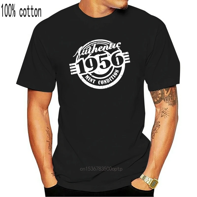 

61st Birthday Gift Authentic 1956 Mint Condition Funny T-Shirt Printed Round Men T Shirt Cheap Price Top Tee Plus Size