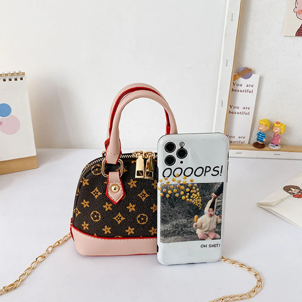 

All seasons Girls Shell Bag Children Handbag Fashion Retro PU Shoulder Bag Messenger Bag Kids Bag