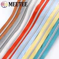 510meters meetee 5 zipper open end coil nylon zippers for luggage clothing bags tent zip repair kit diy sewing accessories