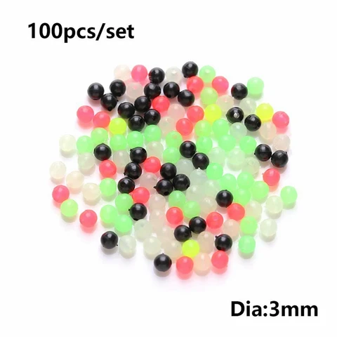 100 pcs runde gemischte Farbe PE Plastik Kreuz Stopper Perlen für Karpfen -Big