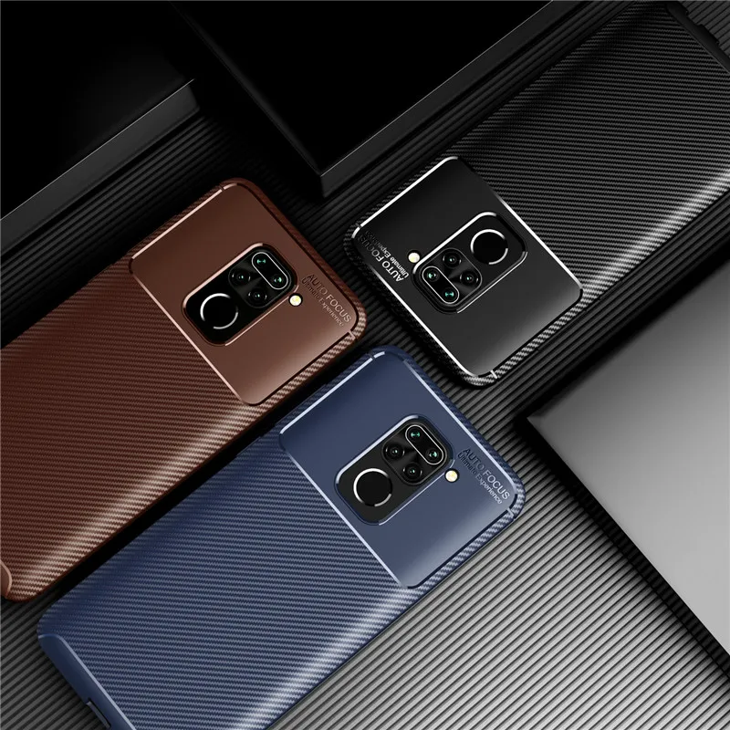 

Carbon Fiber Case For Xiaomi Redmi 10X Note 9S 9 Pro Max Cover Soft Protective Phone Bumper For Xiaomi Redmi 10X Pro Note 9 Case