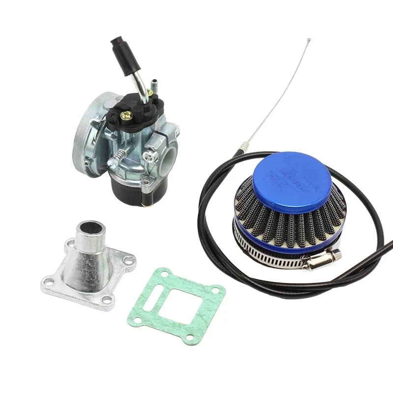 2 тактный карбюратор в сборе с воздушным фильтром для 49cc 50cc 60 66 80cc Carb подходит