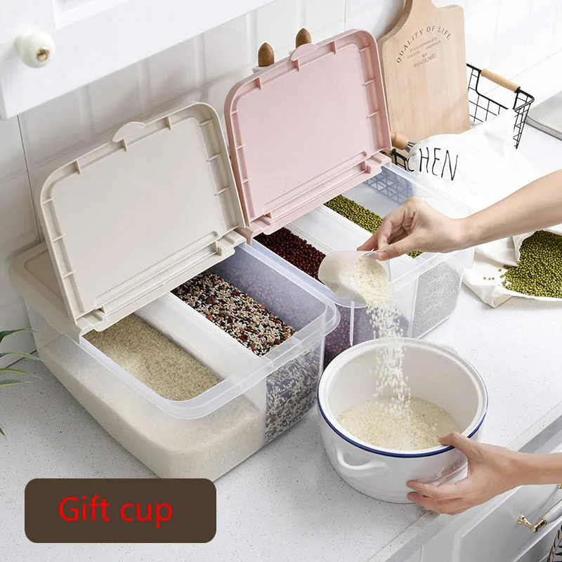 Контейнер для хранения муки и риса 24 кг герметичный пластиковый контейнер