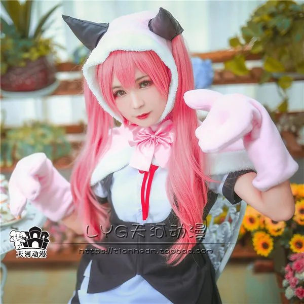

2019 Game Steins Gate Ferris cosplay costume Cat maid outfit lovely style Halloween Christmas Party dress for woman