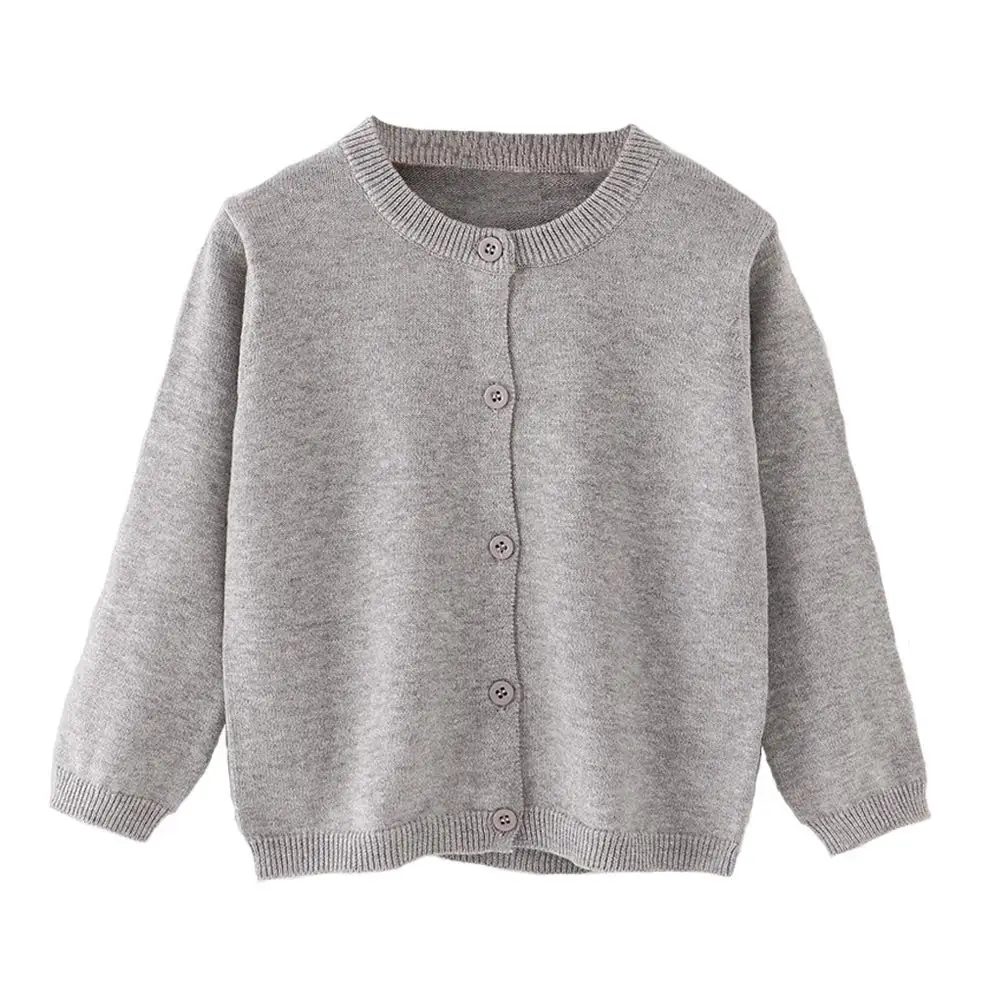 C&aacute;rdigan de punto de manga larga para ni&ntilde;a peque&ntilde;a, su&eacute;ter para ni&ntilde;o peque&ntilde;o, uniformes escolares con bot&oacute;n, c&aacute;rdigans de punto s&oacute;lido, ropa para ni&ntilde;o-4