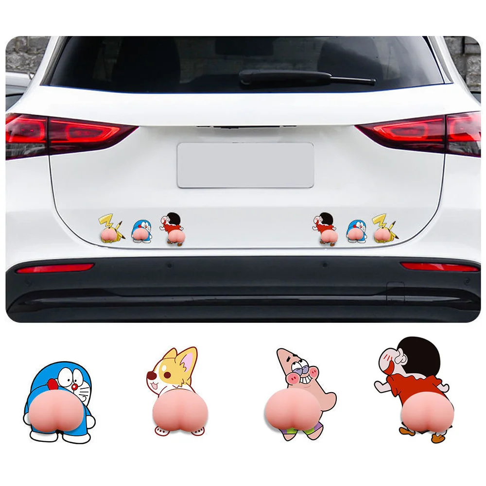 Мультяшные автомобильные наклейки 2 шт. защитная наклейка на дверь автомобиля
