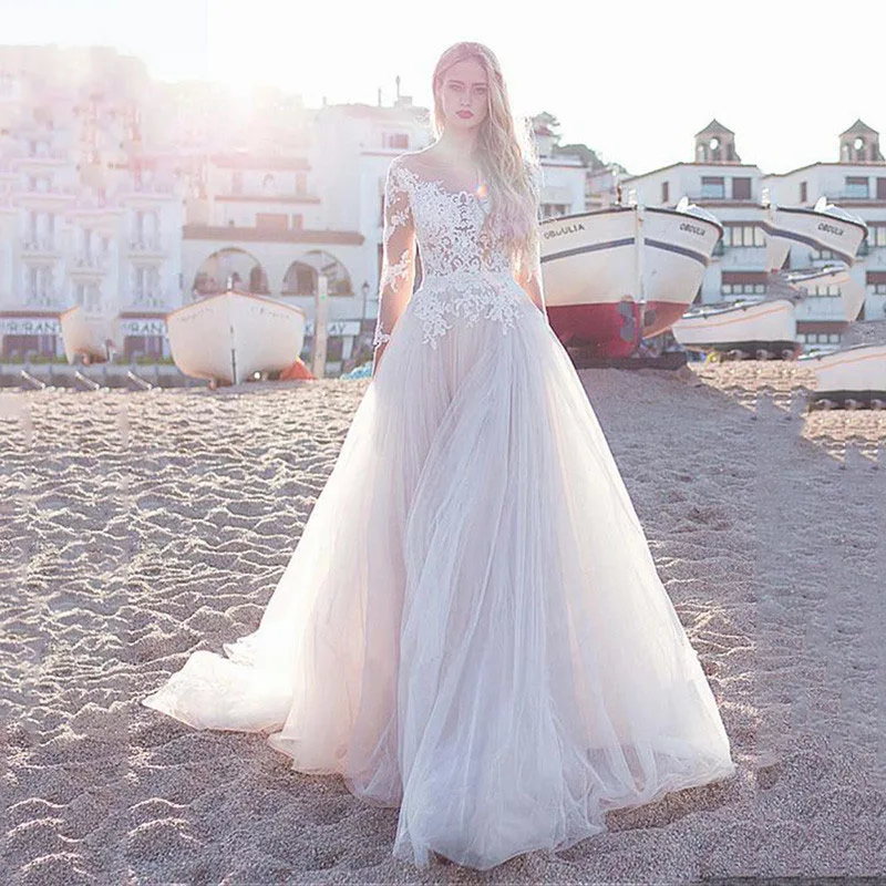 

MNGRL New simple wedding dress backless sleeveless design chiffon lace bride dresses princess dress plus size tailor-made