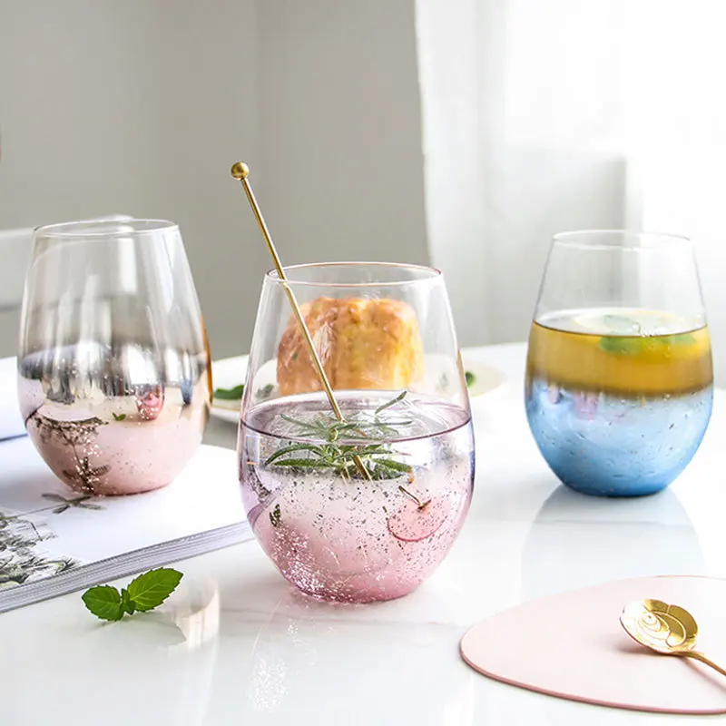 

Gradient Color Cup Starry Glass Water Cup Female Household Creative Modern Minimalist Style Personality Trend Tea Cup