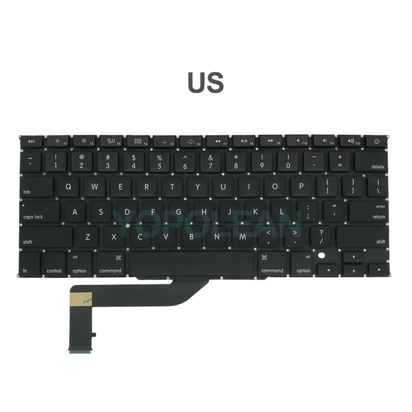 Клавиатура A1398 с винтами для Macbook Pro Retina 15 дюймов английская и американская