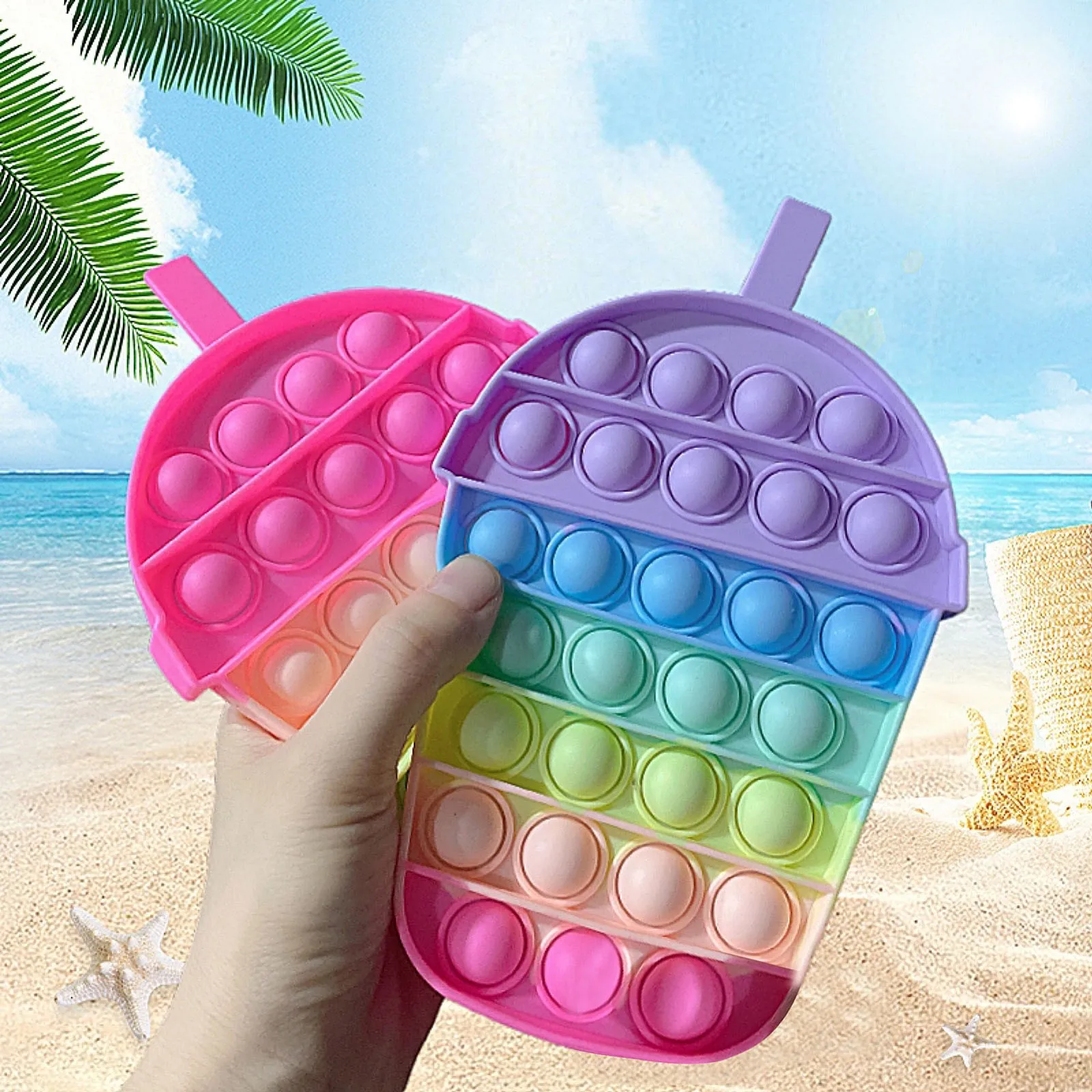 Push Pops System it Bubble Pineapple Rainbow Color Fidget Toys Autism Special Needs Sensory Anti-Stress Relief Toy Kids Toys