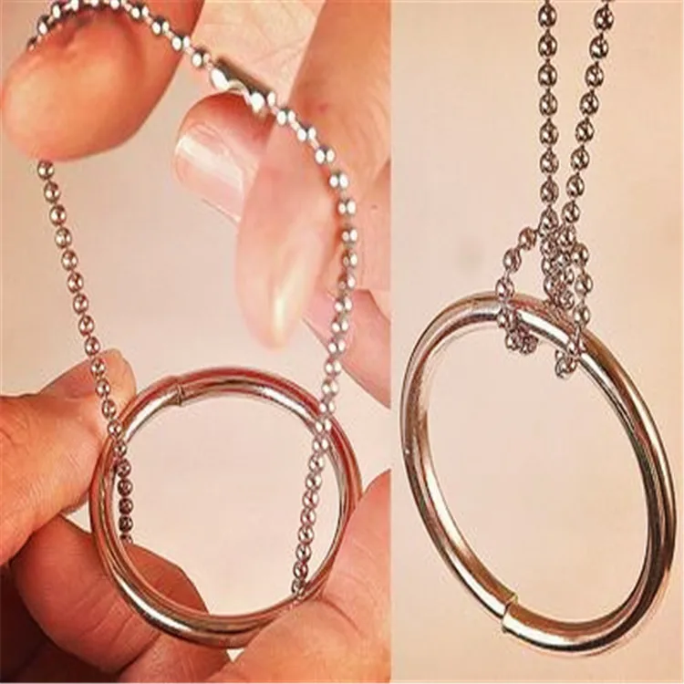 1 шт. стальное волшебное кольцо и цепь крутой магический трюк реквизит