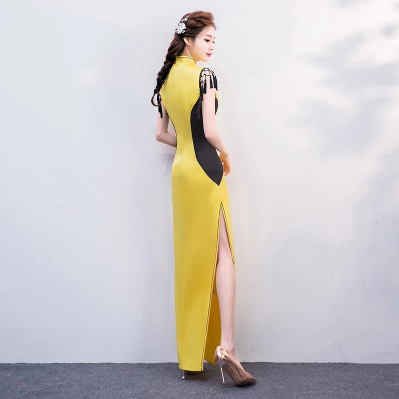 Женское вечернее платье в пол Элегантное Длинное китайском стиле Ципао ретро для