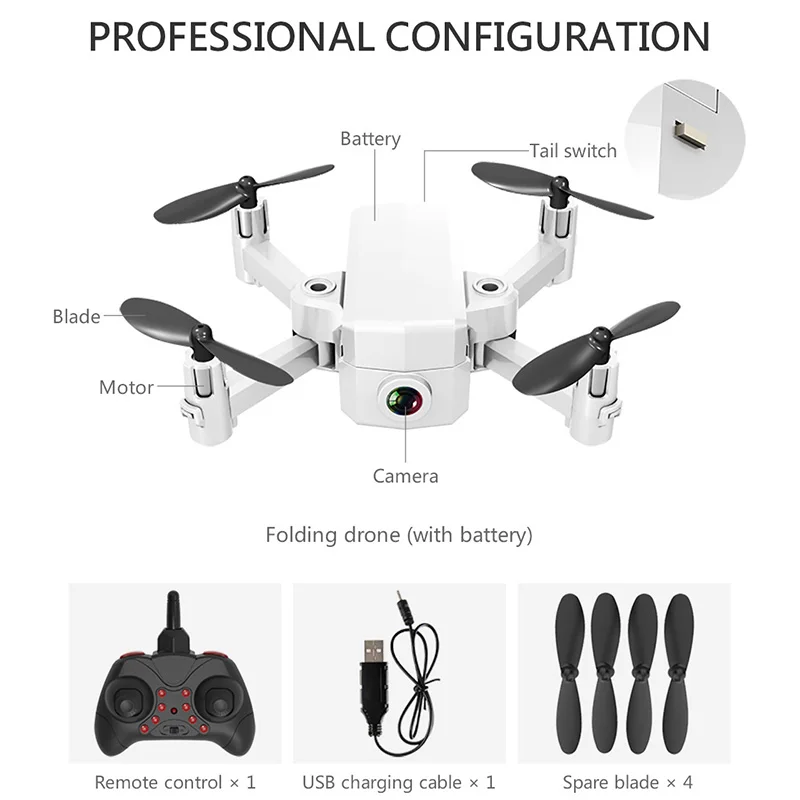 Мини Радиоуправляемый Дрон WiFi FPV 720P камера Дрон вертолет камера HD складной Радиоуправляемый квадрокоптер 2,4G оптическое позиционирование потока Квадрокоптер
