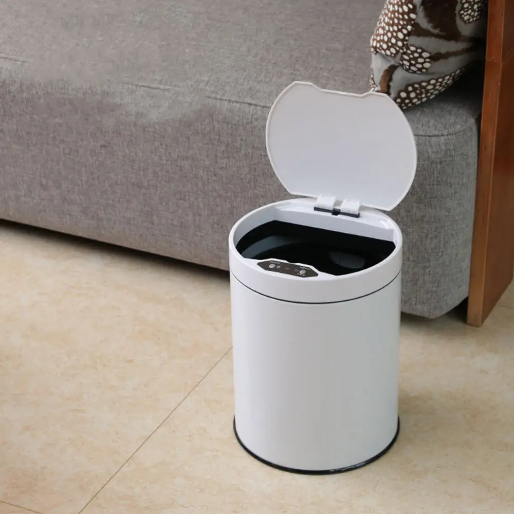 

1Pc Smart Trash Can Waste Storage Bin Automatic Induction Waste Container(White)
