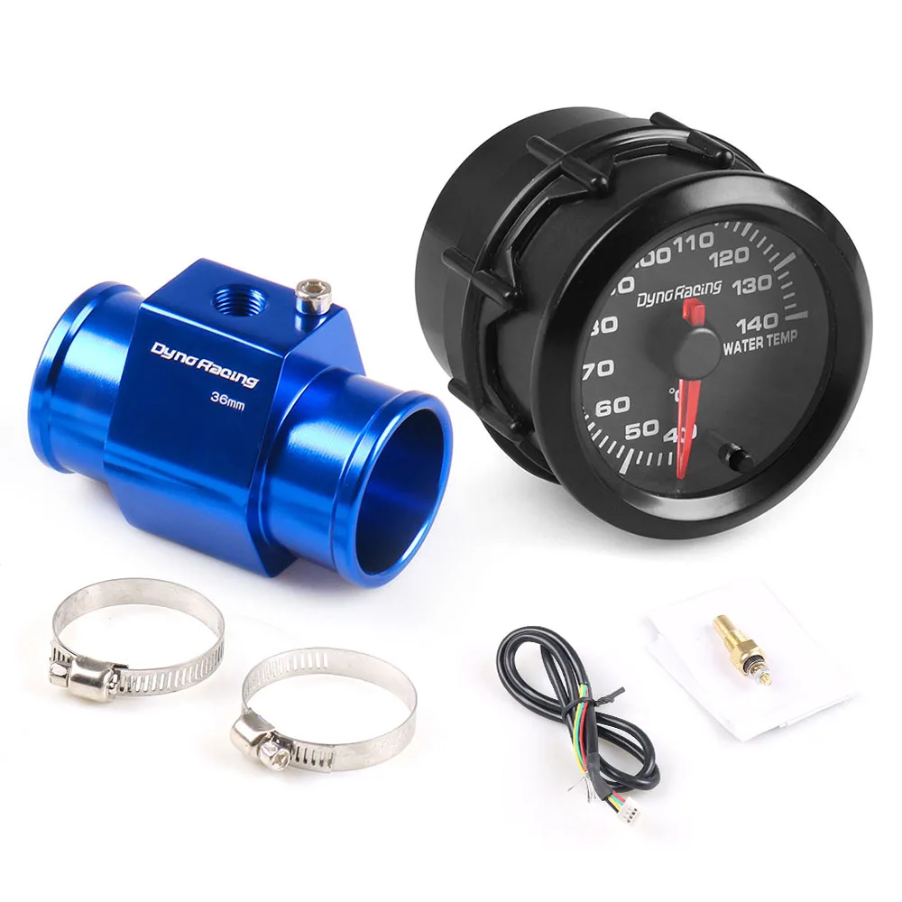 

Датчик температуры воды Dynoracing, 2 дюйма, 52 мм, 7 цветов, светодиод, 40-140 градусов по Цельсию, высокая скорость, с адаптером датчика температуры воды