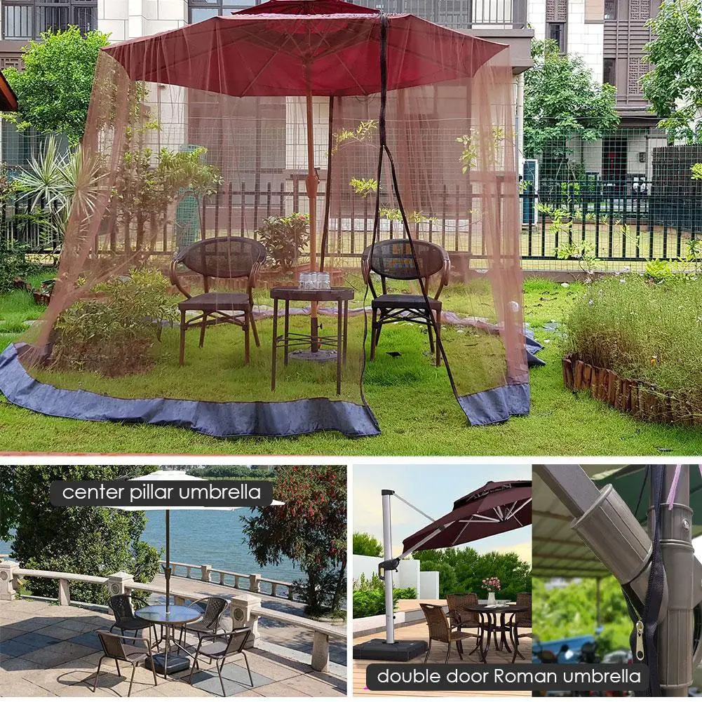 

Outdoor Mosquito Net Patio Umbrella Cover Mosquito Netting Screen UV Resistant Mosquito Netting for Outdoor Yard Camping