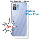 5 шт. для Xiaomi Mi 11 10S Lite Pro Ultra 3D, углеродное волокно, задняя пленка, протектор экрана (не закаленное стекло)