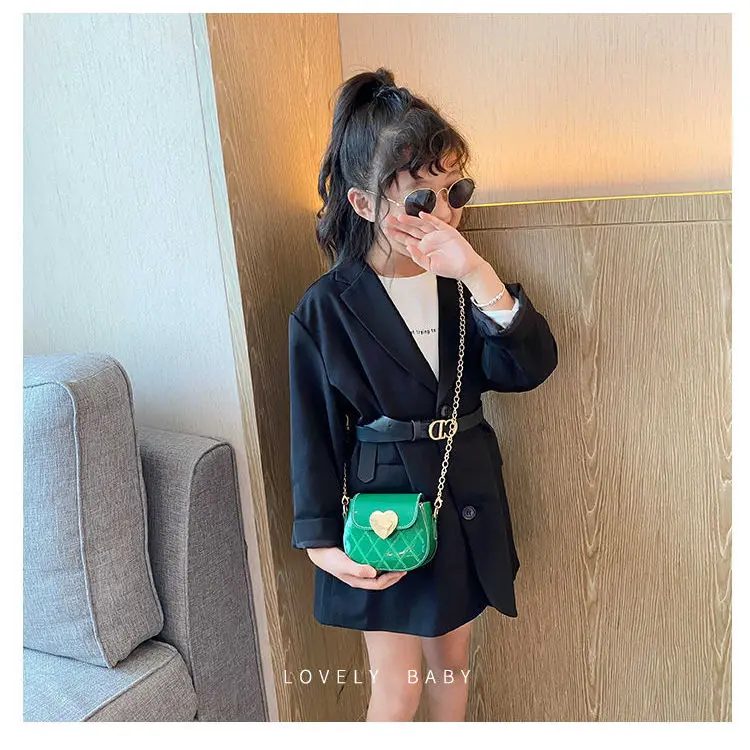 Cute Little Girls Mini Shoulder Bag for Kids Fashion Coin Purse Small Handbags Lovely Patent Leather Children's Messenger Bags