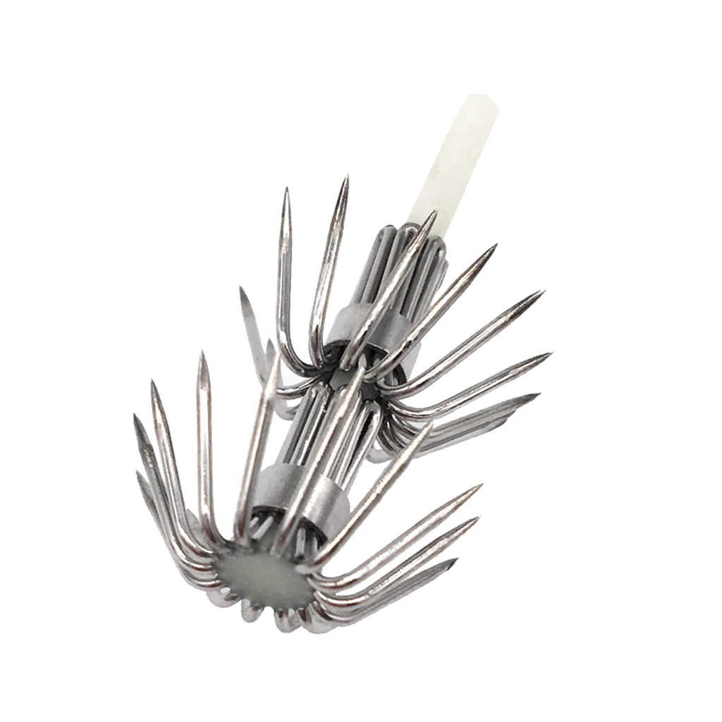 

10pcs Luminous Squid Lure Hooks Dual-layer Hook Egi Jig Hook Hard Baits Night Fishing Lure DIY Making Tool Tackle