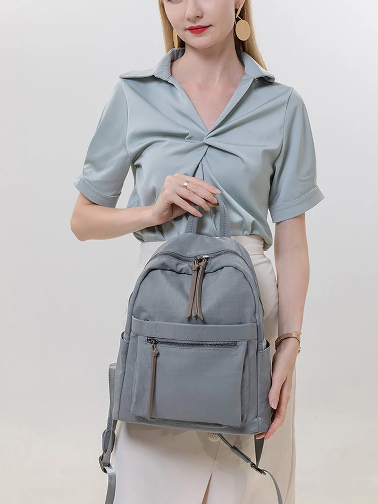 

Рюкзак женский из Оксфордской ткани, вместительный легкий портативный модный студенческий портфель с защитой от кражи, легко устанавливае...