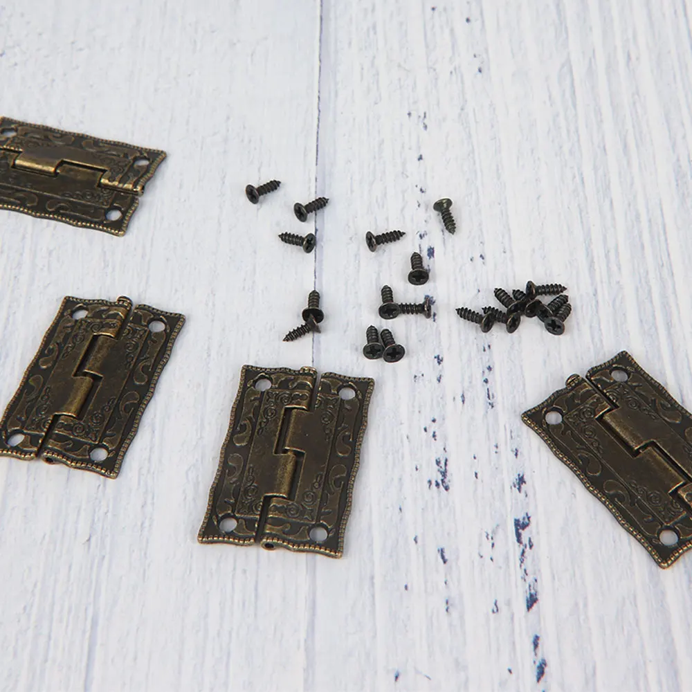 4 шт. бронзовые шарниры в античном стиле для украшения ящика двери шкафа
