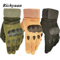 us military tactical gloves outdoor sports army full finger combat motocycle slip resistant carbon fiber tortoise shell gloves