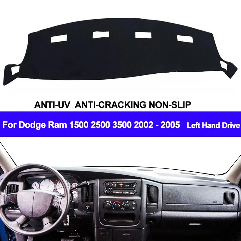 Car Dashboard Cover Dashmat For Dodge Ram 1500 2500 3500 2002 2003 2004 2005 Left Hand Drive ANti-UV Auto Sun Shade Pad Carpet