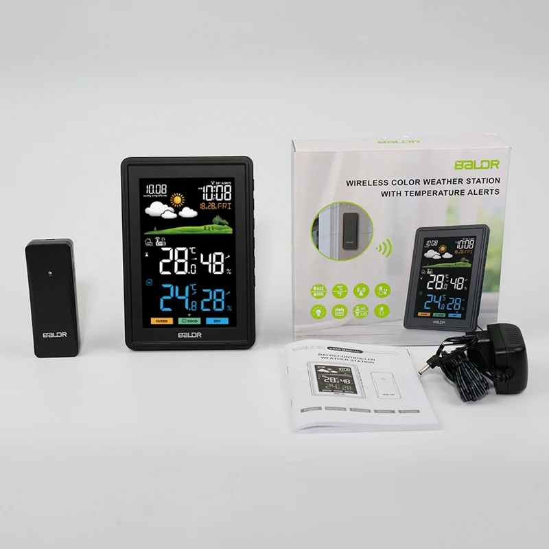 Baldr Wireless Weather Station Household Digital Thermometer Hygrometer mmHg Barometer Snooze Alarm -40℃~60℃ Forecast | Инструменты