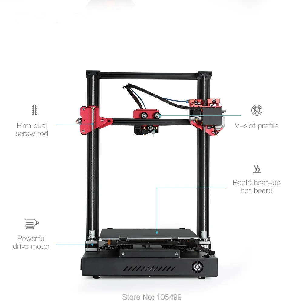 3D принтер CR-10S PRO V2 заметно стабильная Большая пластиковая печатная машина Creality |