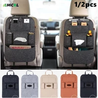 2 pcs auto car seat back multi pocket storage bag organizer holder accessory car foldable storage organization car carry bag