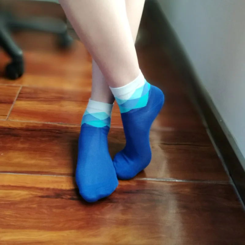 LIONZONE тонкие женские носки с бриллиантами дышащие для отдыха из бамбука высокого