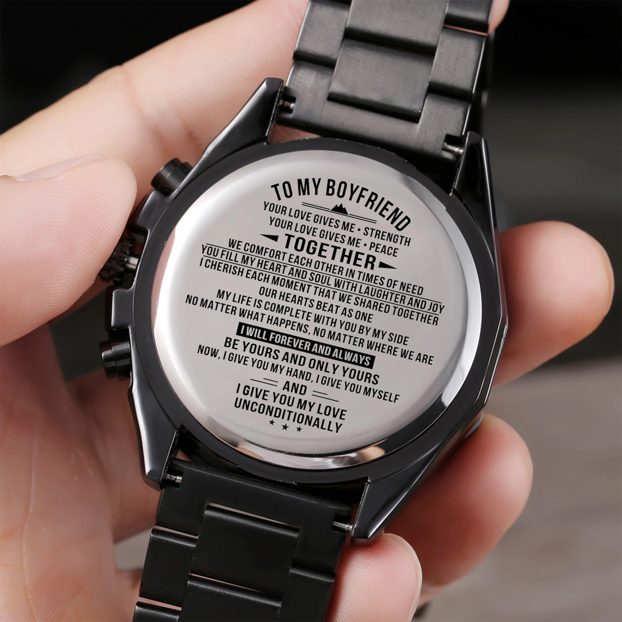 

Customized Watch Engrave Your Personalized Logo On The Back relogio masculino With Boyfriend Gifts Christmas presents
