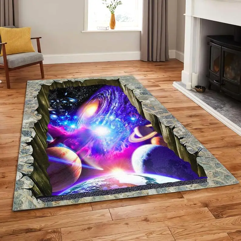 3D ковры Universe Star Sky для гостиной спальни коврики с принтом космической планеты