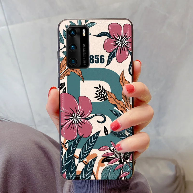 

Jungle Garden Case for Huawei Mate 40 Pro+ Cover Lambskin Cover for Huawei P40 Pro Ins Retro Cases for Huawei Mate 40 Plus Capas