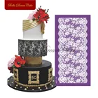 Цветок розы кружева дизайн сетки трафареты для торта, помадка форма для торта Sugarcraft форма для свадебного торта инструмент для украшения торта Формы для выпечки