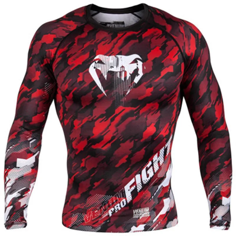 

Rashagurd Bjj MMA Sportsuit MMA Clothing T-shirts Long Sleeve Muay Thai Boxing Jerseys Fight Compression Sport Gym Clothes