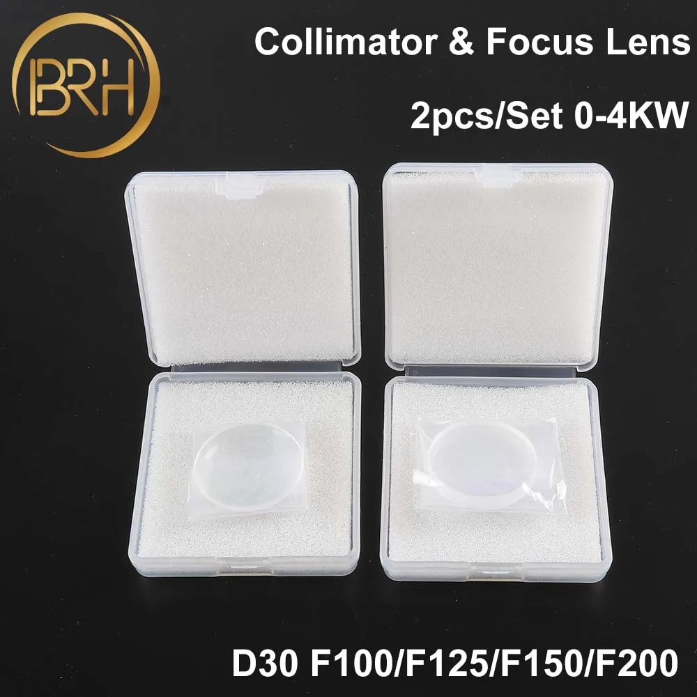 2Pcs/Set Fiber Laser Collimator & Focus Lens D30 F75/F100/F125/F150/F200 for Raytools WSX Bodor Head BT240S ect | Инструменты