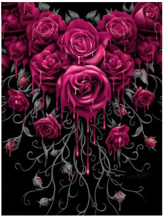 Картина Пазл Стразы с полными цветами|Алмазная мозаика и вышивка| |