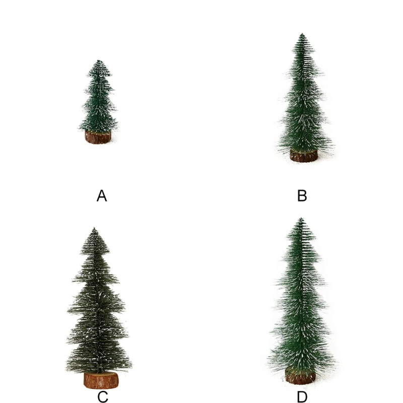 Мини Флокирование Рождественская елка для подарка портативная пагода дерево