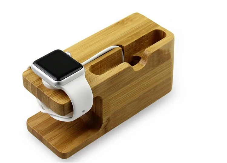 Бамбук подходит для Apple мобильный телефон кронштейн IWatch часы зарядки держатель