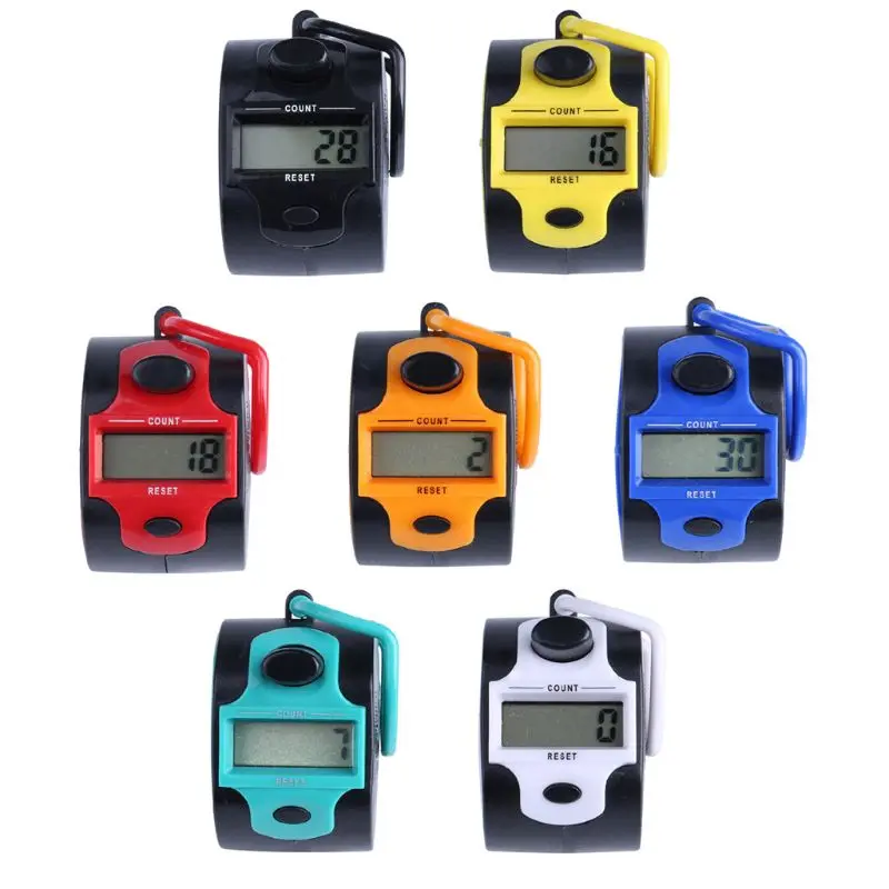 

Digital Hand Tally Counter 5 Digit Manual Press Clicker LED Backlight Recorder