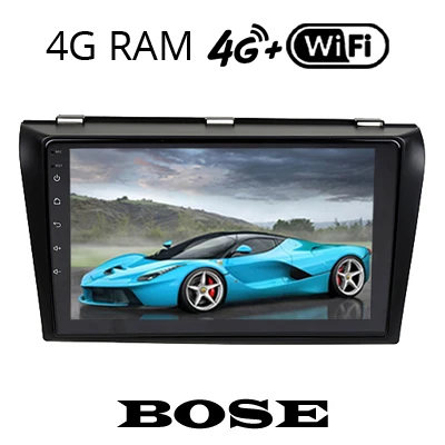 Sinosmart Android 8,1 автомобильное навигационное радио для Mazda 3 2002-2008 gps Поддержка BOSE 2din 2.5d ips/QLED экран - Цвет: Mazda 3 4G BOSE