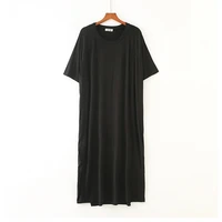 oversized 10xl 140kg modal nightgowns for women summer solid color nightshirts lady casual nightdress women homedress