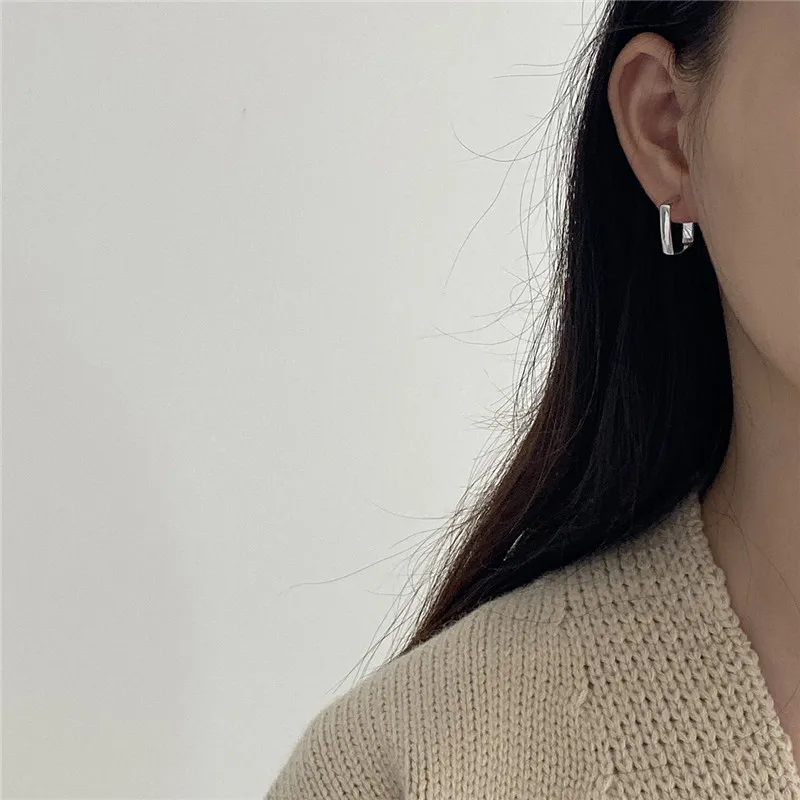 RUIYI реальные 925 стерлингового серебра Женские Простые Геометрические Квадратные