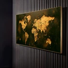 Черная Золотая карта мира, картина в классическом стиле, холст, абстрактная роспись, современное искусство, без рамки, украшение для дома