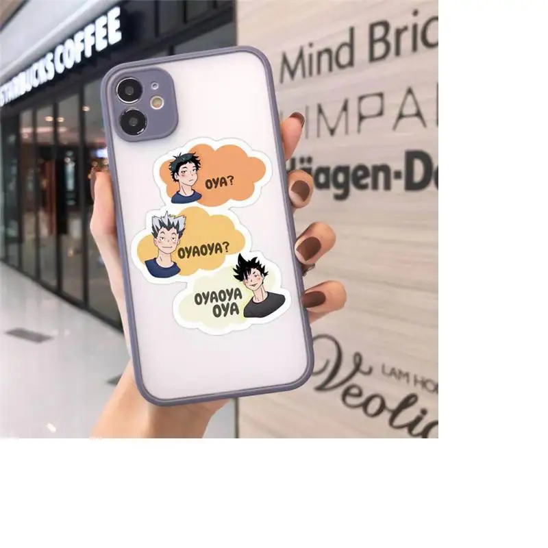 

Oya Oya Oya Haikyuu luxury Phone Cases coque matte transparent For iphone 7 8 11 12 plus mini x xs xr pro max cover